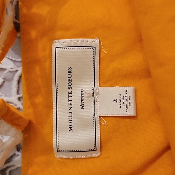 Moulinette Soeurs Anthropologie Melora Yellow Polka Dot Dress in size 2 - Picture 13 of 16